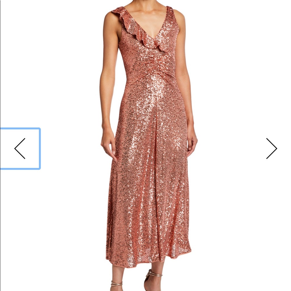 Pinko new sequined dress copper xs w/tags